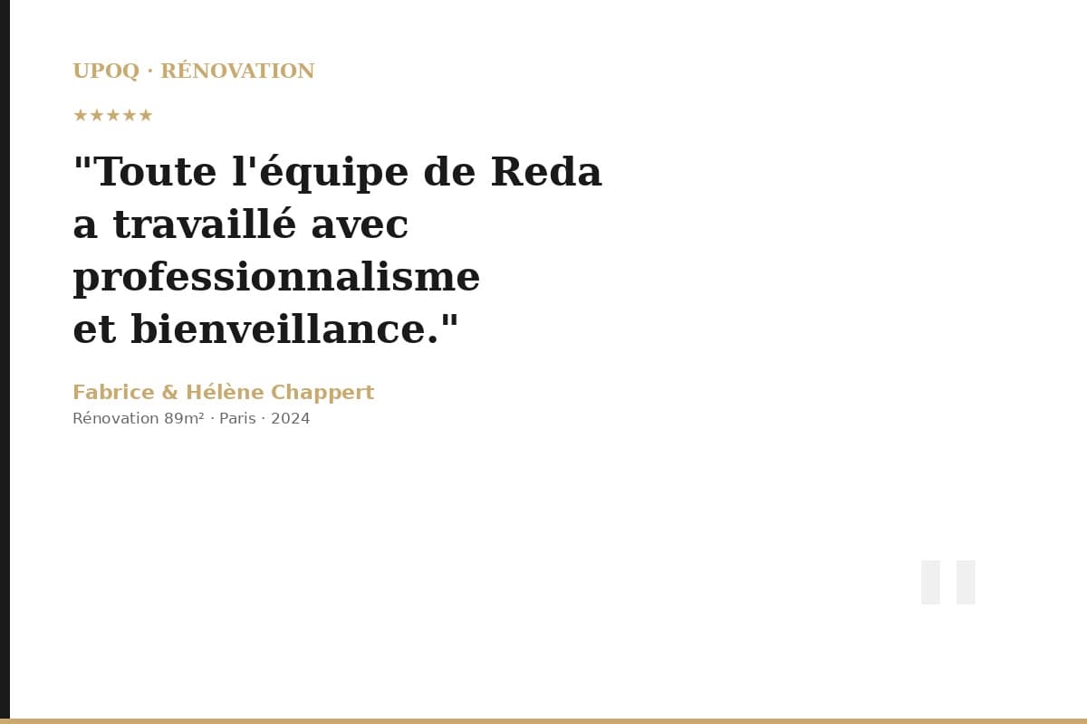 Témoignage Fabrice H. — UPOQ Rénovation